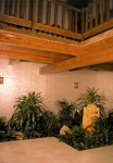 1980 Excelsior - Street of Dreams - entry way with garden and carved rocks - custom home by Rick Bernard Custom Homes.