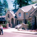 Oregon Fir 2001 front house (4) - Street of Dreams custom home by Rick Bernard Custom Homes.