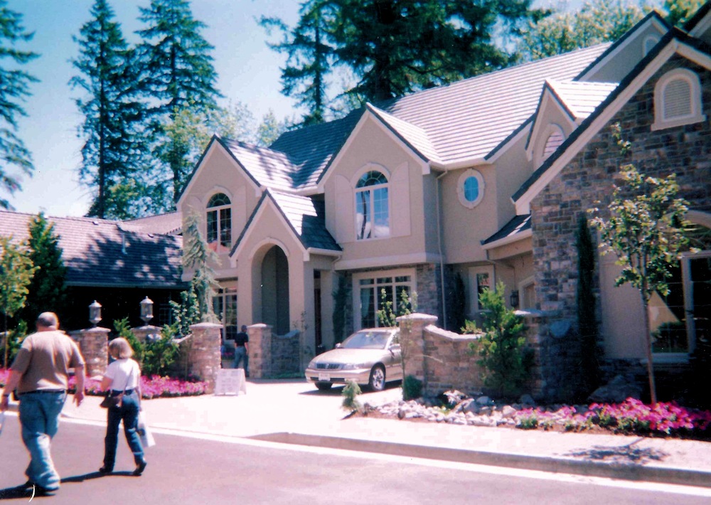 Oregon Fir 2001 front house (4) - Street of Dreams custom home by Rick Bernard Custom Homes.