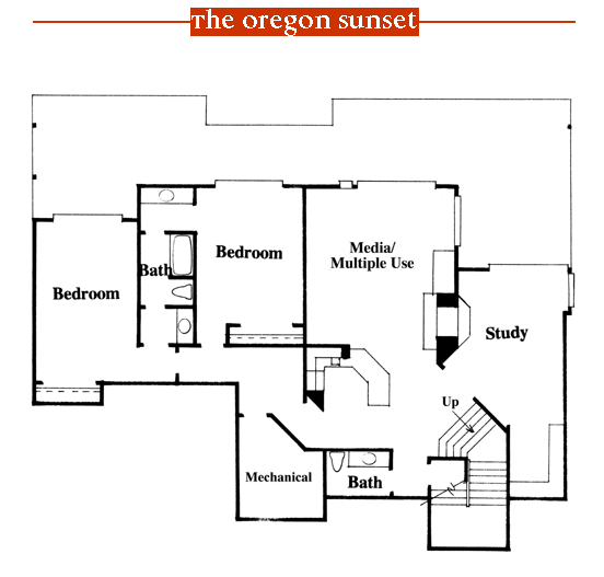 Oregon Sunset 1996 Street of Dreams home by Rick Bernard of Bernard Custom Homes - 3rd Floor Plan.
