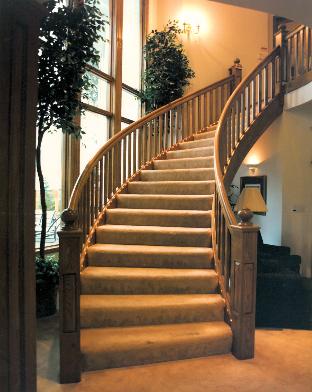 Panoramic Manor 9 1989- Main Staircase - Bernard Custom Homes - Street of Dreams.